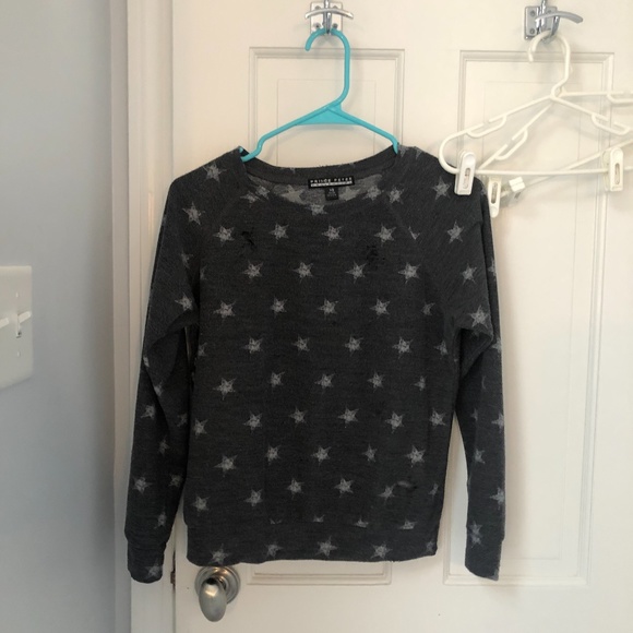 Prince Peter Distressed Grey Star Crewneck - Picture 2 of 4